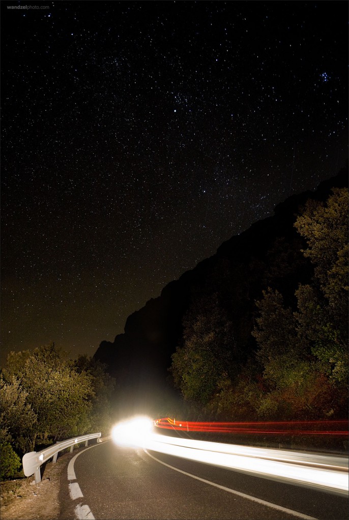 Wojciech Wandzel-Nest to the city called Cala Gonone we had to spend that night. I had an opportunity to shoot the stars. Is was an amassing night.